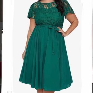 NWT 24W Women's Floral Cocktail Party Midi Dress